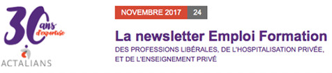 La Newsletter d'ACTALIANS (OPCA)