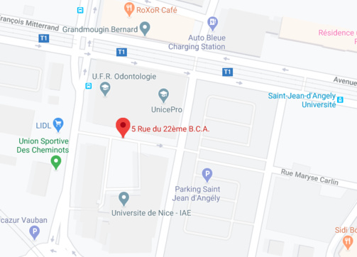 Informations et Plan d'accès Faculté de Nice
